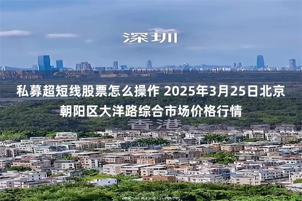 私募超短线股票怎么操作 2025年3月25日北京朝阳区大洋路综合市场价格行情
