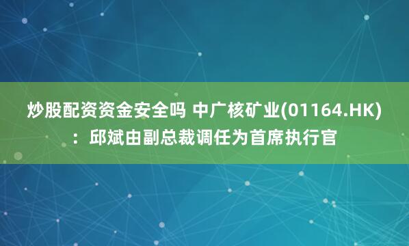 炒股配资资金安全吗 中广核矿业(01164.HK)：邱斌由副总裁调任为首席执行官